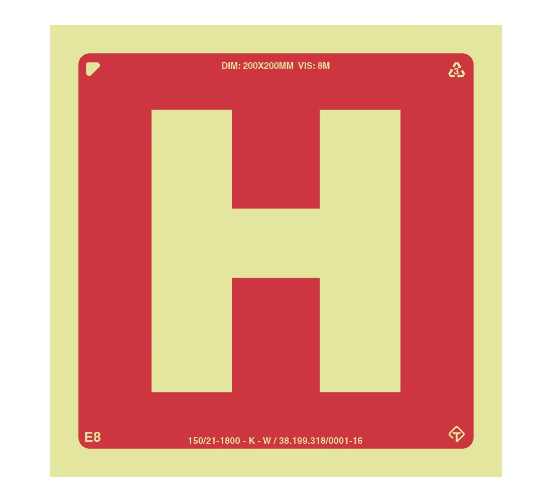 Placa Hidrante Fotoluminescente