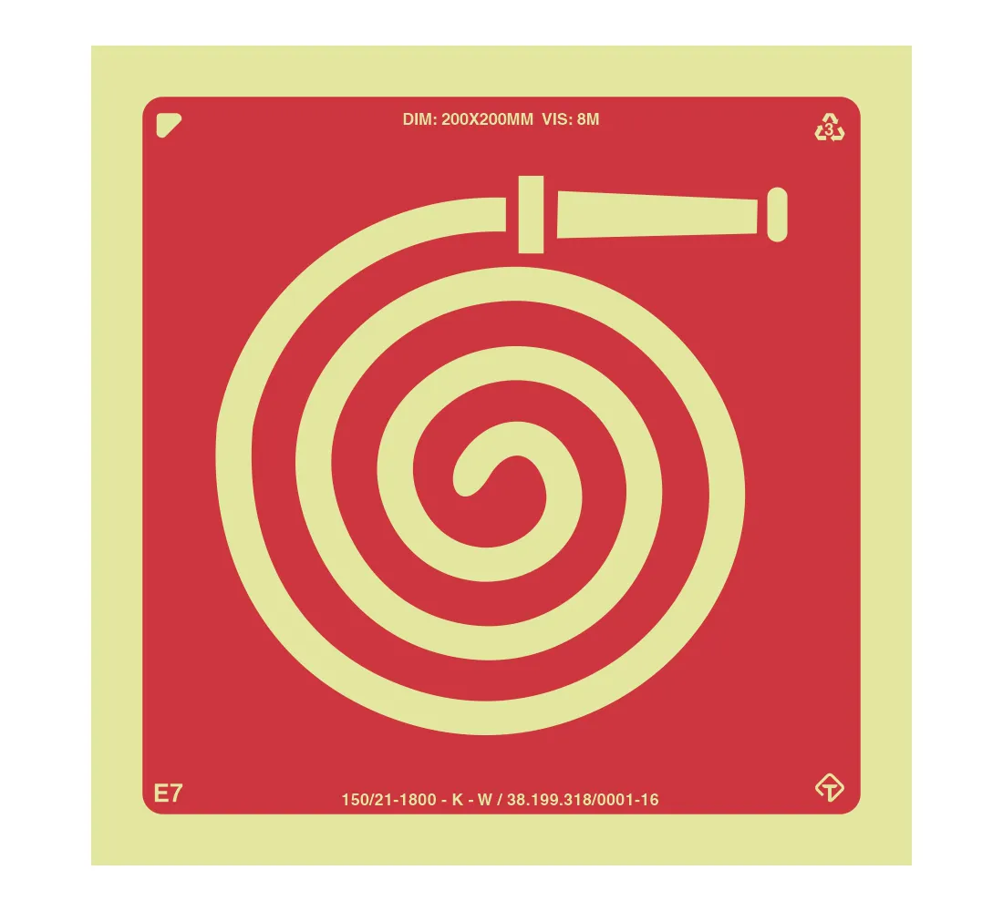 Placa Mangueira de Incêndio