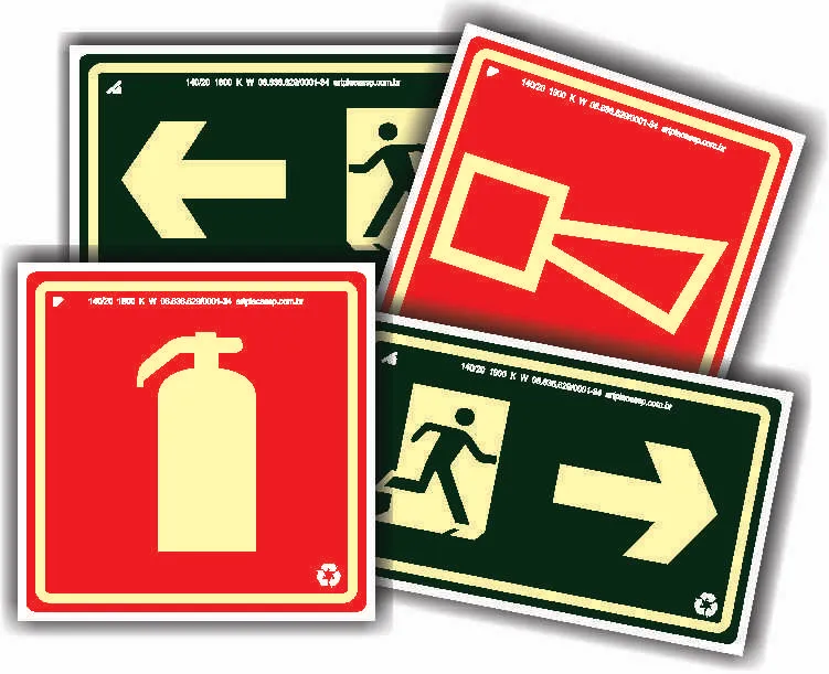 Sinalizações Fotoluminescentes para emergência