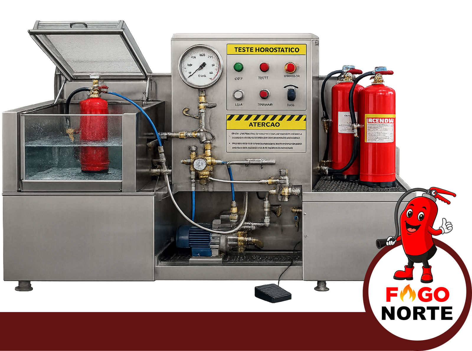 Teste Hidrostático conforme normas Inmetro